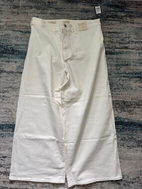 White Sailor Wide-Leg Denim Jeans